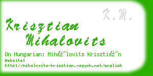 krisztian mihalovits business card